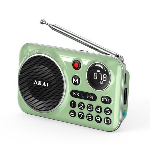 ΡΑΔΙΟΦΩΝΟ AKAI APR-500 GREEN ME BLUETOOTH